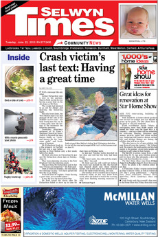 Selwyn Times - June 22nd 2010