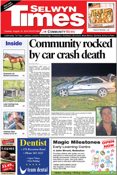 Selwyn Times - August 10th 2010