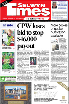 Selwyn Times - September 28th 2010