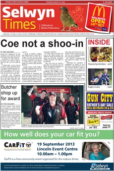 Selwyn Times - August 27th 2013