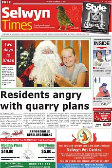 Selwyn Times - December 23rd 2014